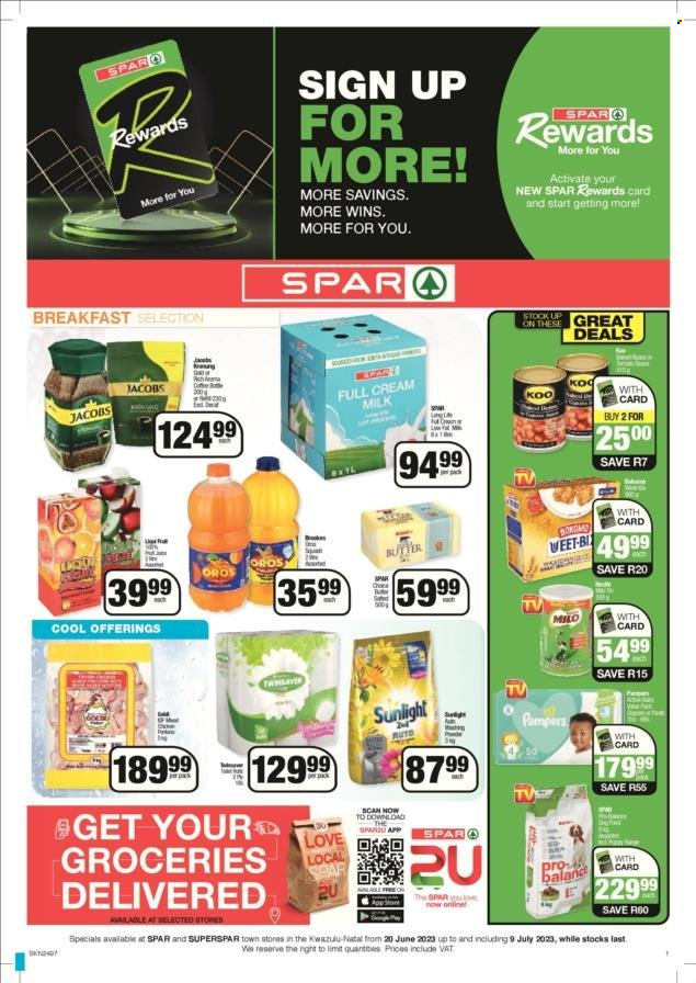 SPAR specials - 20/06/2023 - 09/07/2023. Page 1