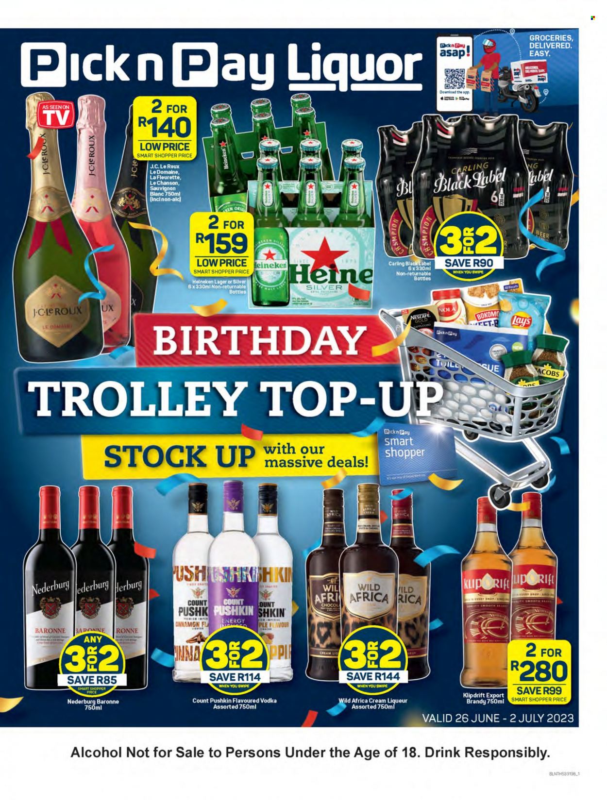 Pick n Pay Liquor specials - 26/06/2023 - 02/07/2023. Page 1