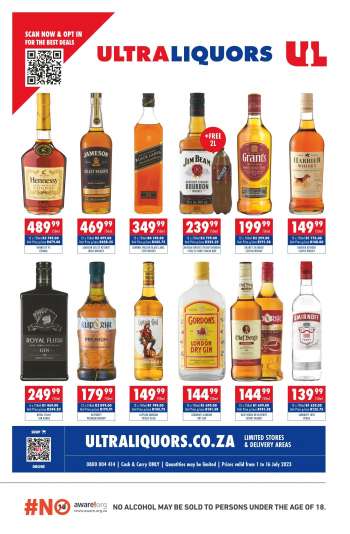 Ultra Liquors catalogue  - 01/07/2023 - 16/07/2023.