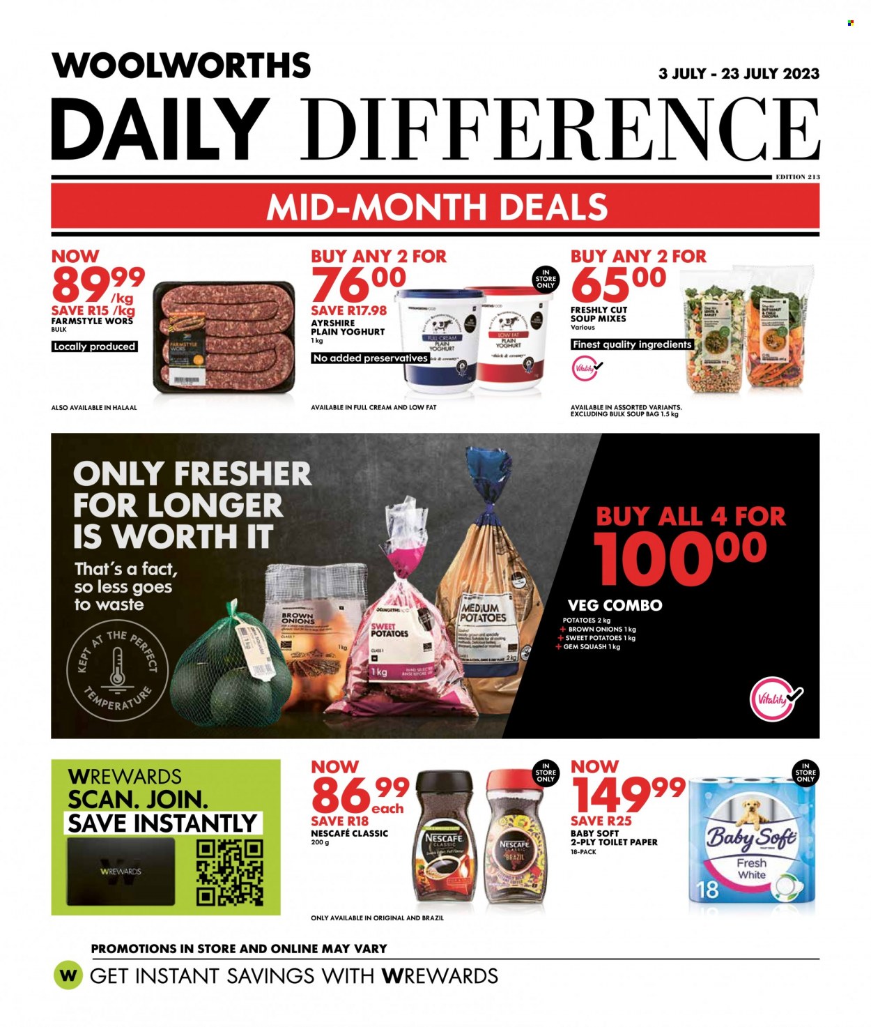 Woolworths specials - 03/07/2023 - 23/07/2023. Page 1