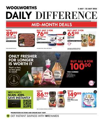 Woolworths catalogue  - 03/07/2023 - 23/07/2023.