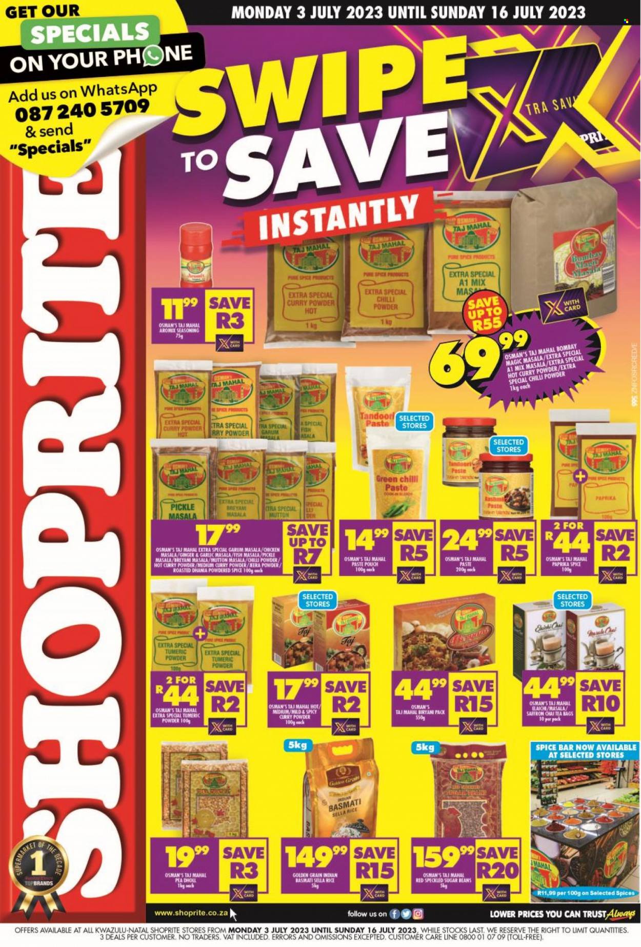 Shoprite specials - 03/07/2023 - 16/07/2023. Page 1
