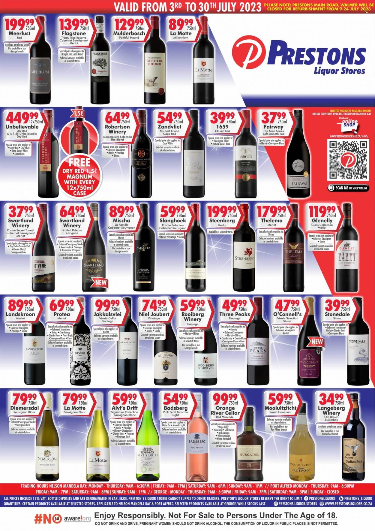 Prestons Liquor Stores specials - 03/07/2023 - 30/07/2023. Page 1