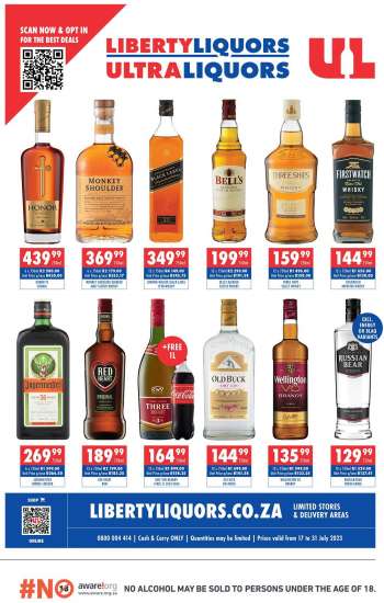 Liberty Liquors catalogue  - 17/07/2023 - 31/07/2023.