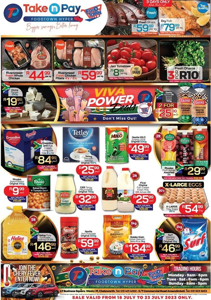 Take n Pay specials - 18/07/2023 - 23/07/2023. Page 1