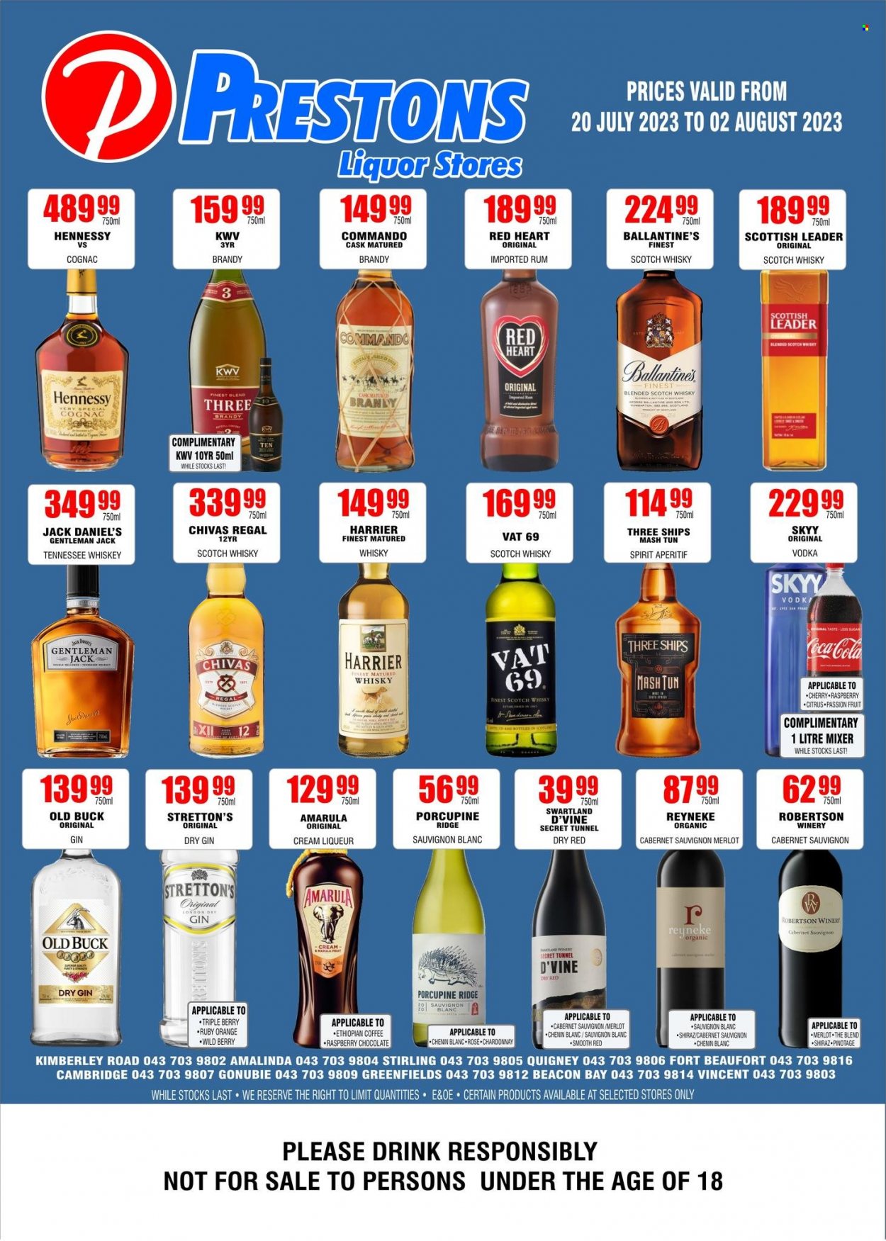 Prestons Liquor Stores specials - 20/07/2023 - 02/08/2023. Page 1