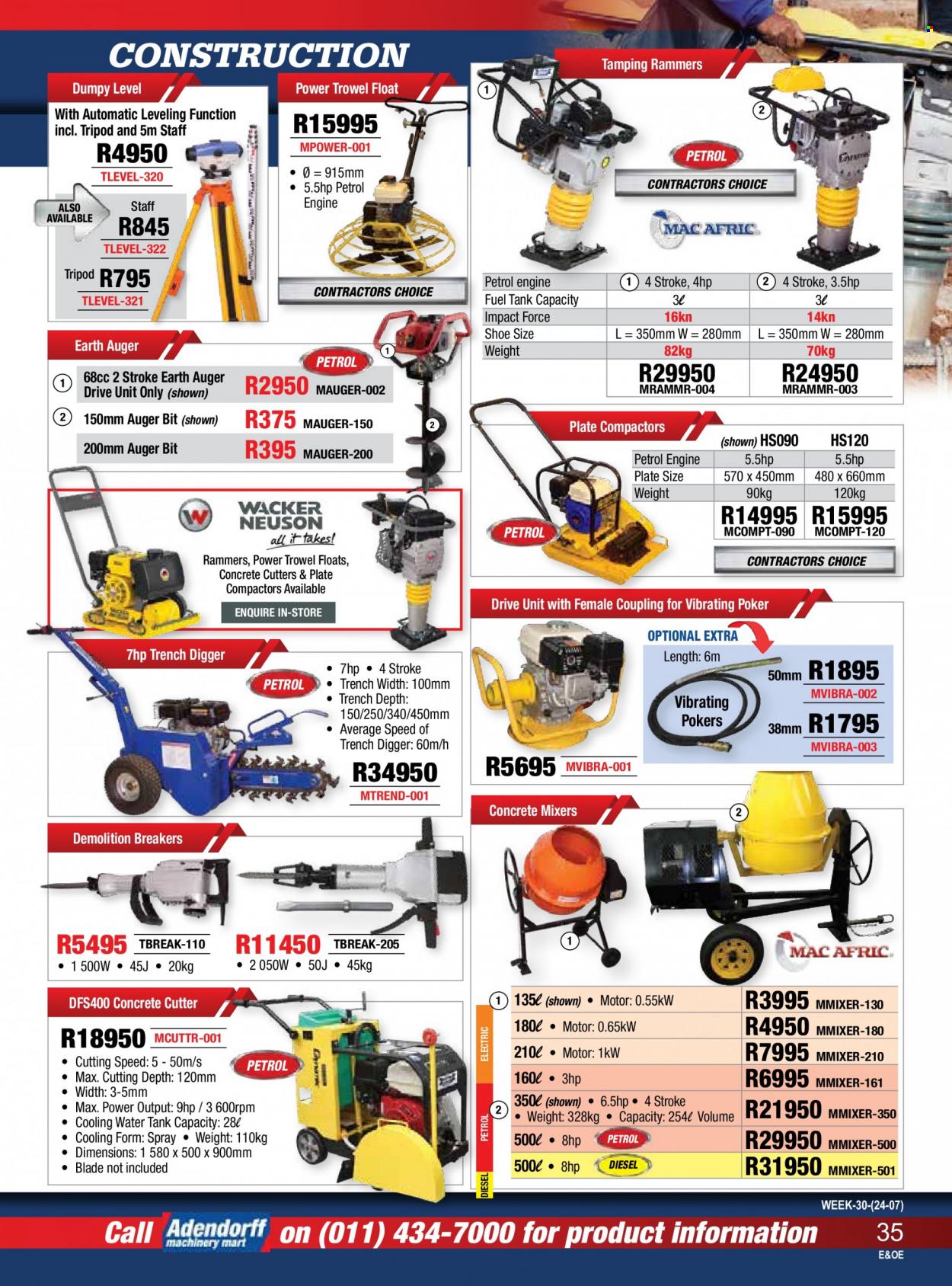 Adendorff Machinery Mart specials. Page 37