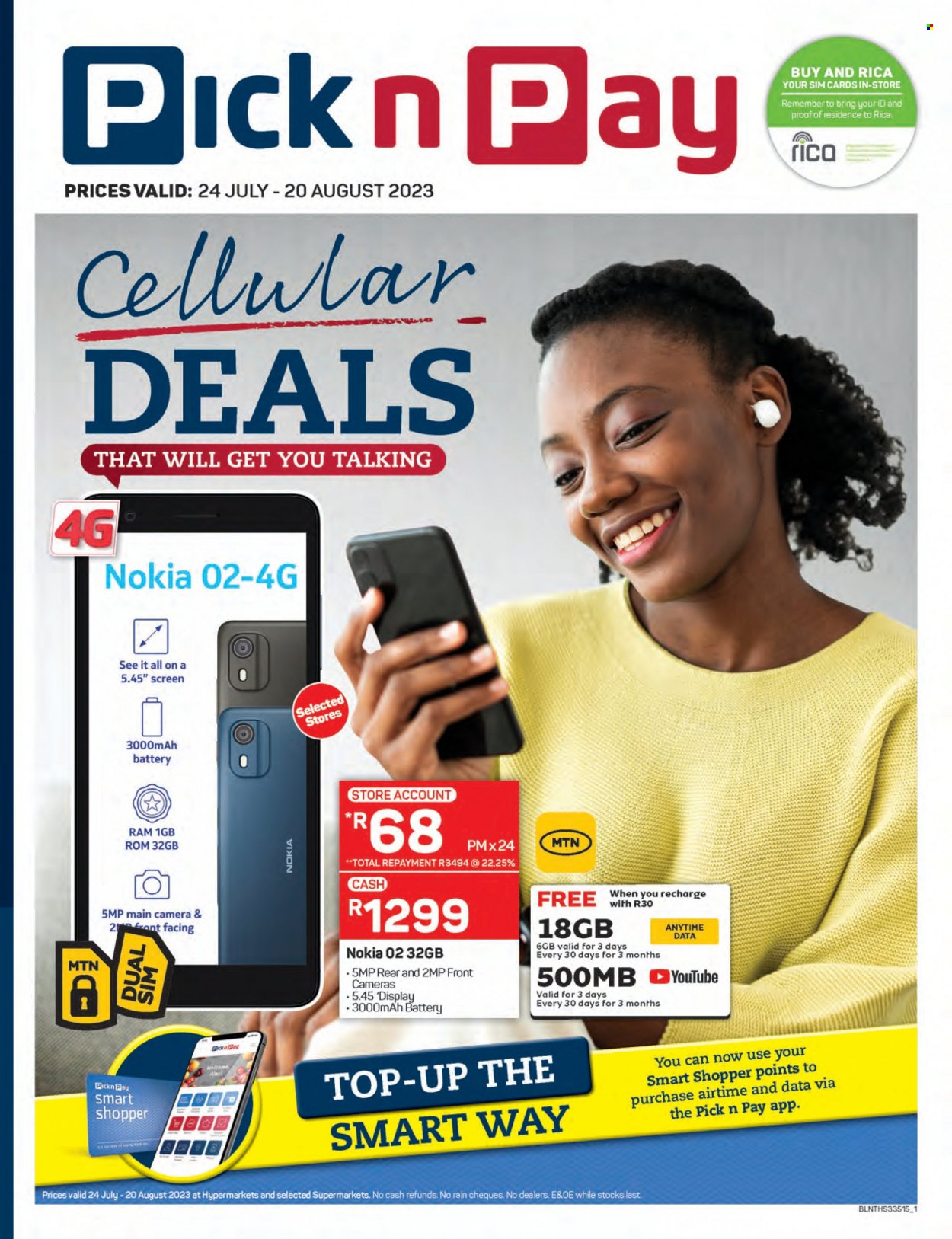 Pick n Pay Hypermarket specials - 24/07/2023 - 20/08/2023. Page 1