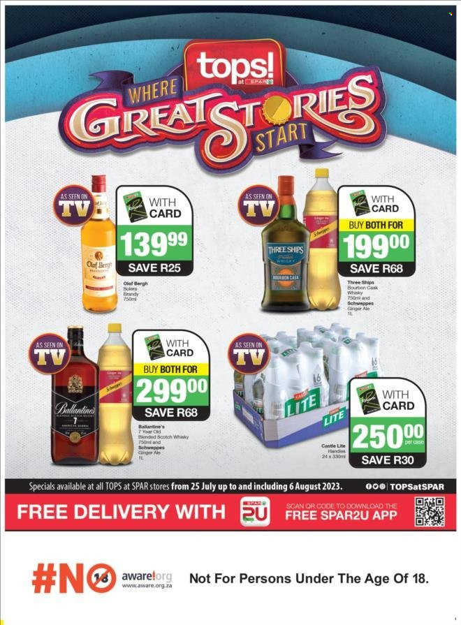 TOPS at SPAR specials - 25/07/2023 - 06/08/2023. Page 1