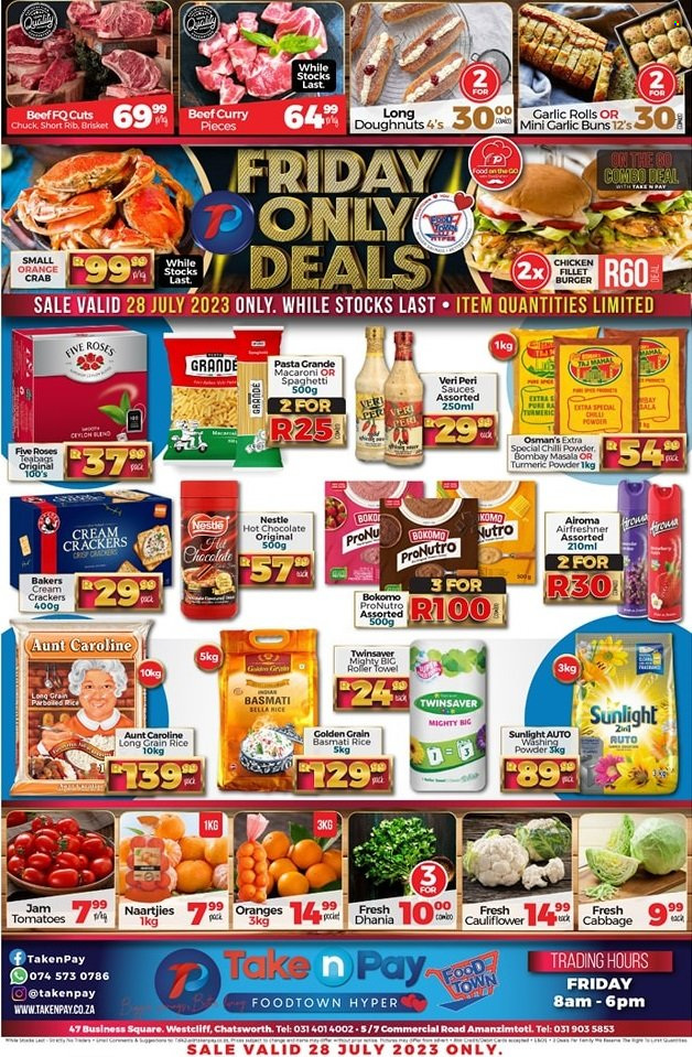 Take n Pay specials - 28/07/2023 - 28/07/2023. Page 1
