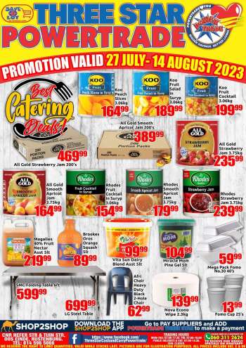 Three Star Cash and Carry catalogue  - 27/07/2023 - 14/08/2023.