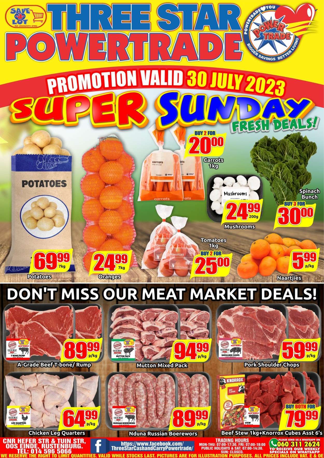 Three Star Cash and Carry specials - 30/07/2023 - 30/07/2023. Page 1