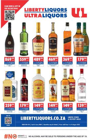 Liberty Liquors catalogue  - 01/08/2023 - 16/08/2023.