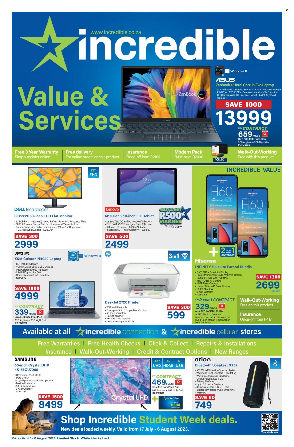 Incredible Connection specials - 01/08/2023 - 06/08/2023. Page 1