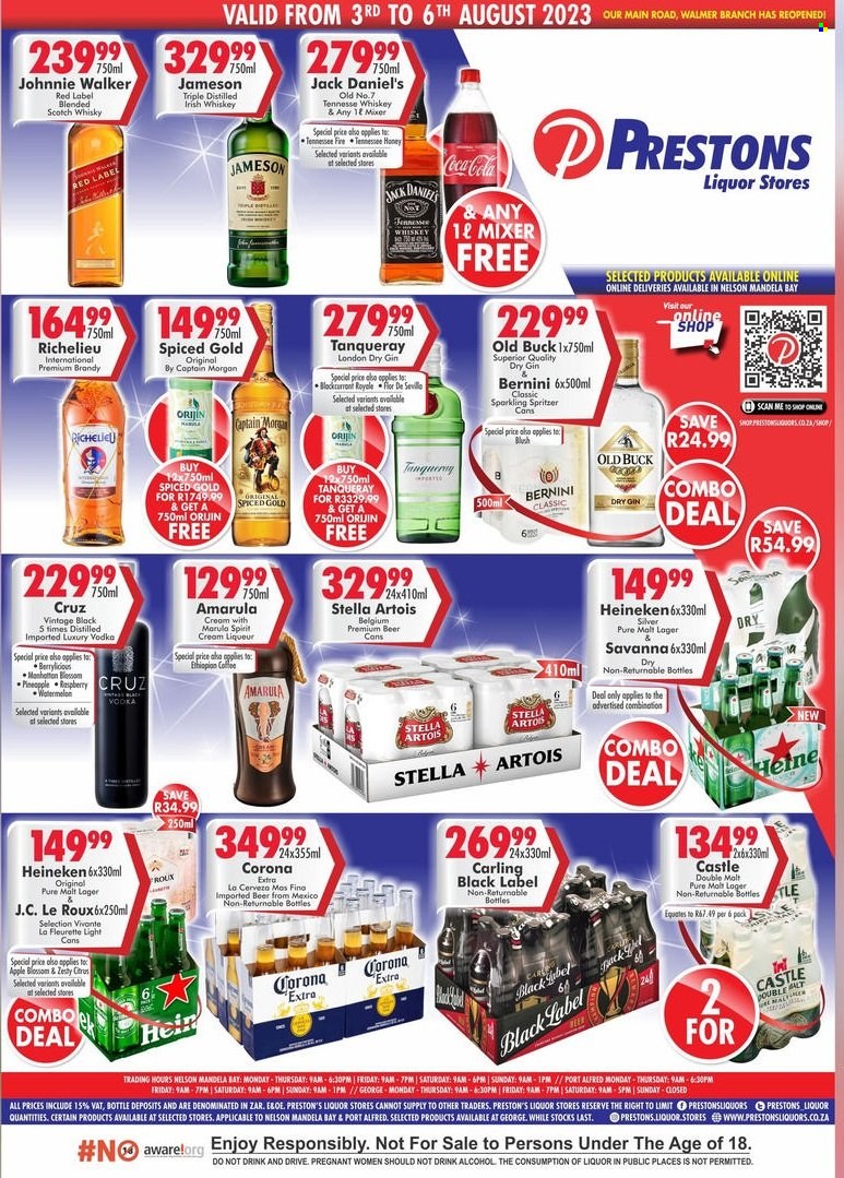 Prestons Liquor Stores specials - 03/08/2023 - 06/08/2023. Page 1
