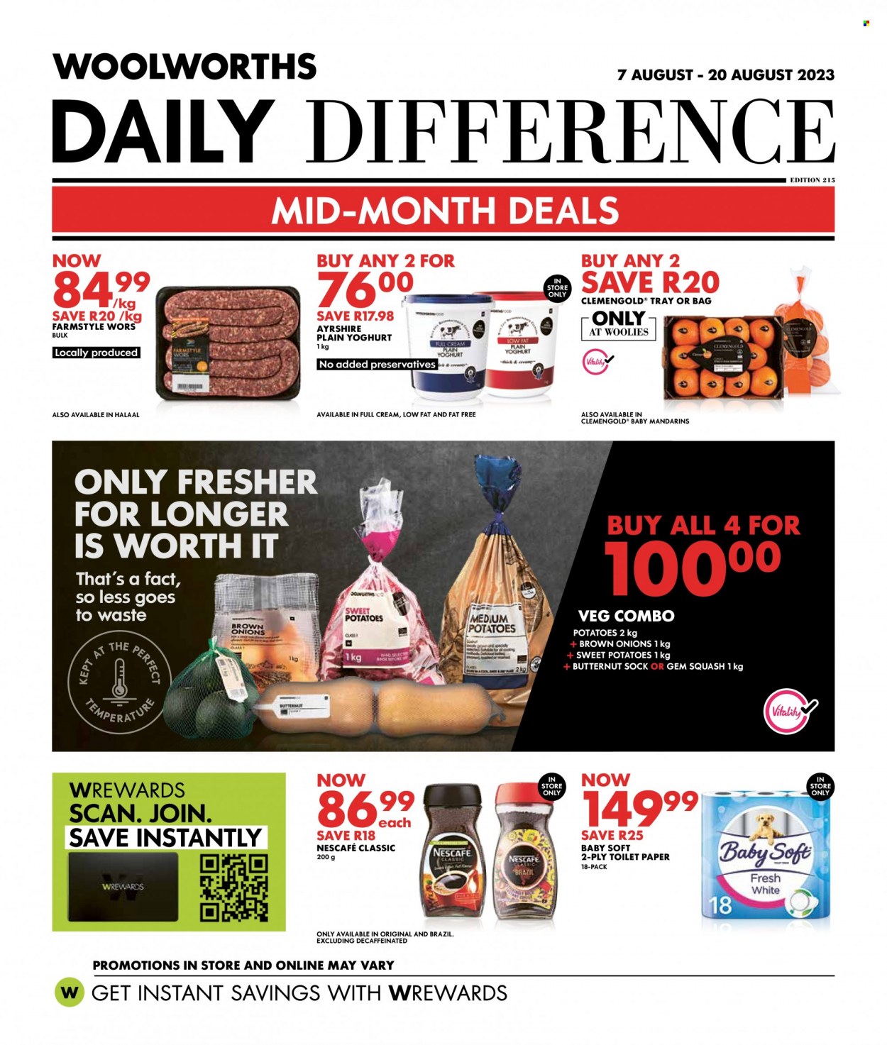 Woolworths specials - 07/08/2023 - 20/08/2023. Page 1