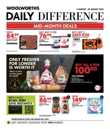 Woolworths catalogue  - 07/08/2023 - 20/08/2023.