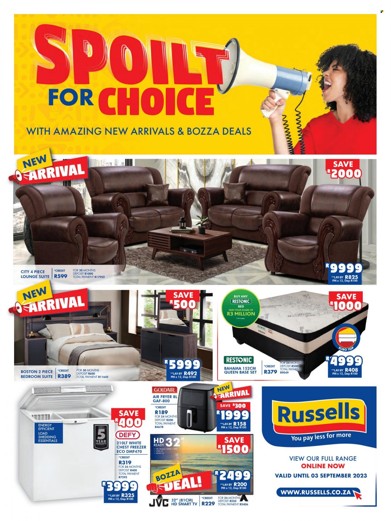 Russells specials - 07/08/2023 - 03/09/2023. Page 1