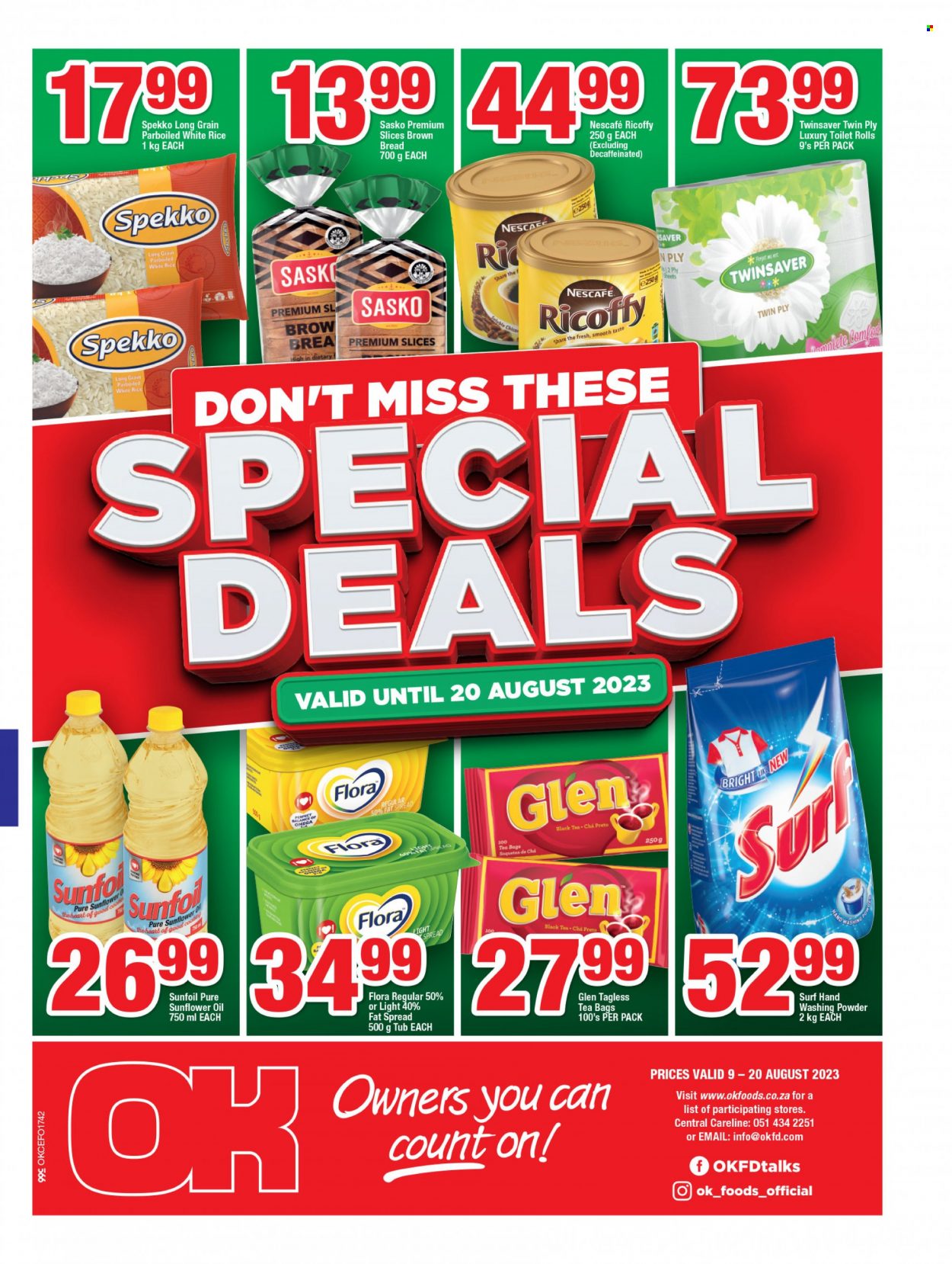 OK Foods specials - 09/08/2023 - 20/08/2023. Page 1