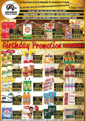 Advance Cash & Carry catalogue  - 10/08/2023 - 13/08/2023.
