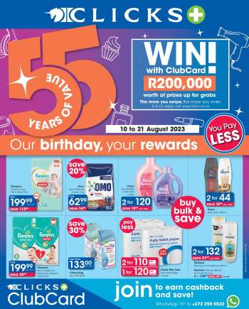 Clicks catalogue  - 10/08/2023 - 21/08/2023.