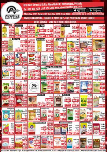 Advance Cash & Carry catalogue  - 14/08/2023 - 20/08/2023.