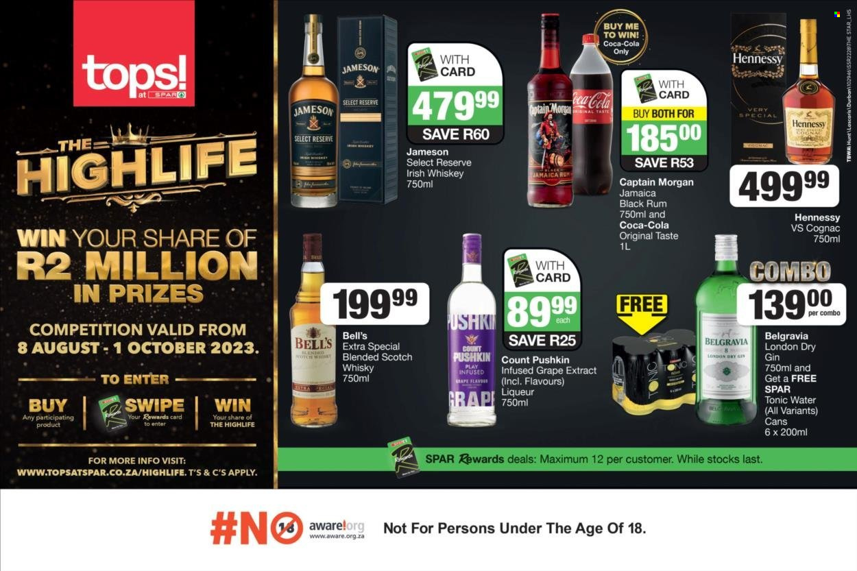 TOPS at SPAR specials - 17/08/2023 - 20/08/2023. Page 1