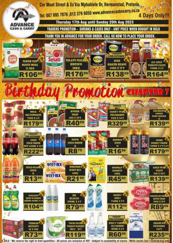 Advance Cash & Carry catalogue  - 17/08/2023 - 20/08/2023.