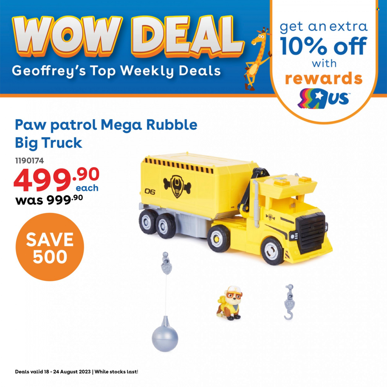 Toys R Us specials - 18/08/2023 - 24/08/2023. Page 1