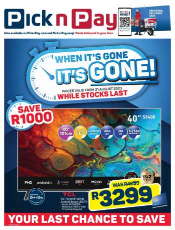 Pick n Pay Hypermarket catalogue  - 21/08/2023 - 13/09/2023.