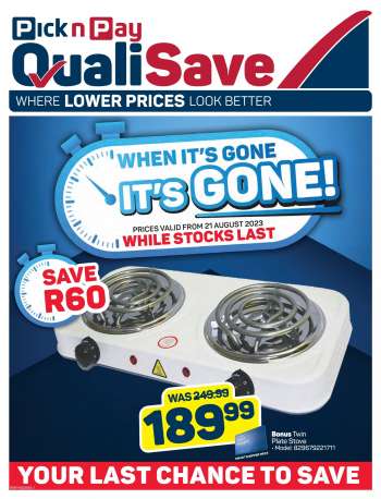 Pick n Pay QualiSave catalogue  - 21/08/2023 - 13/09/2023.