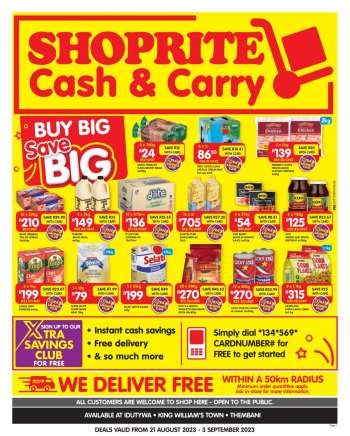 Shoprite catalogue  - 21/08/2023 - 03/09/2023.