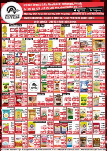 Advance Cash & Carry catalogue  - 21/08/2023 - 27/08/2023.