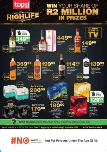 TOPS at SPAR catalogue  - 22/08/2023 - 03/09/2023.