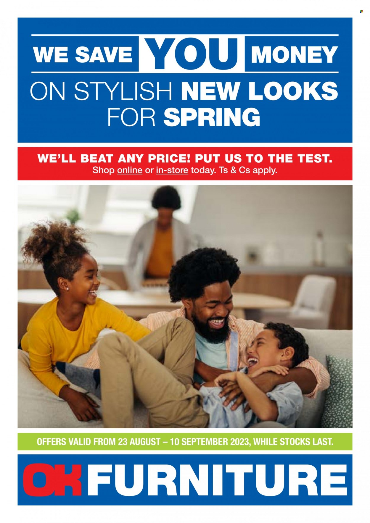 OK Furniture specials - 23/08/2023 - 10/09/2023. Page 1
