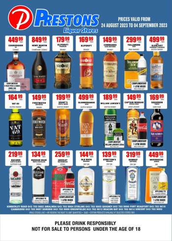 Prestons Liquor Stores catalogue  - 24/08/2023 - 04/09/2023.