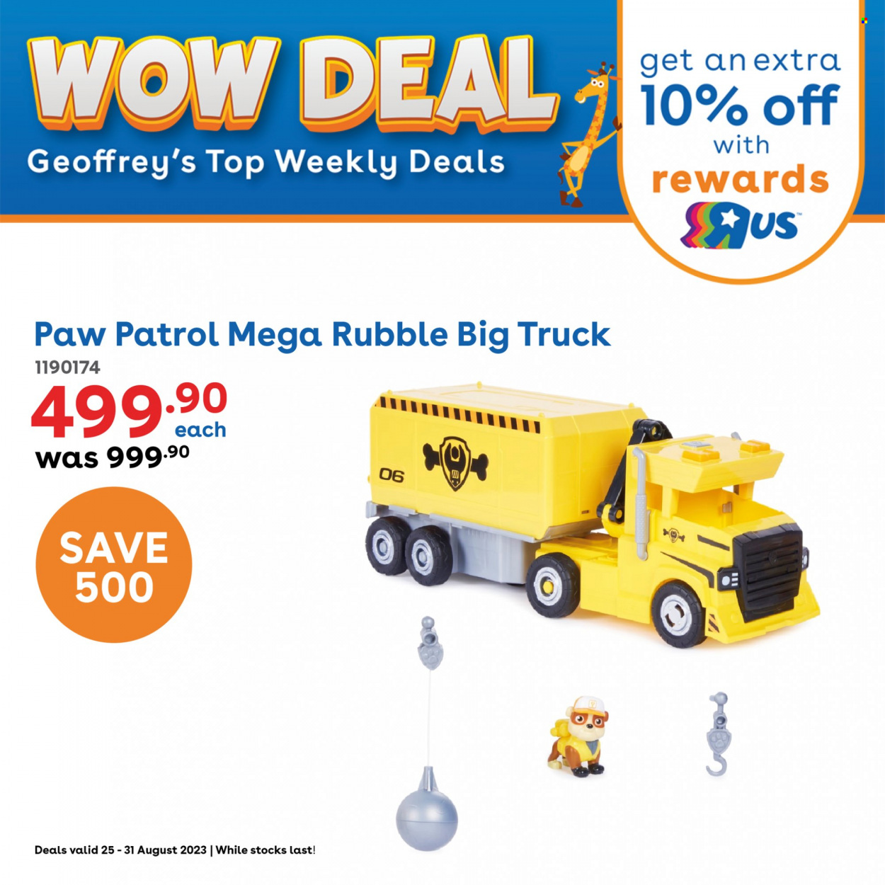 Toys R Us specials - 25/08/2023 - 31/08/2023. Page 1