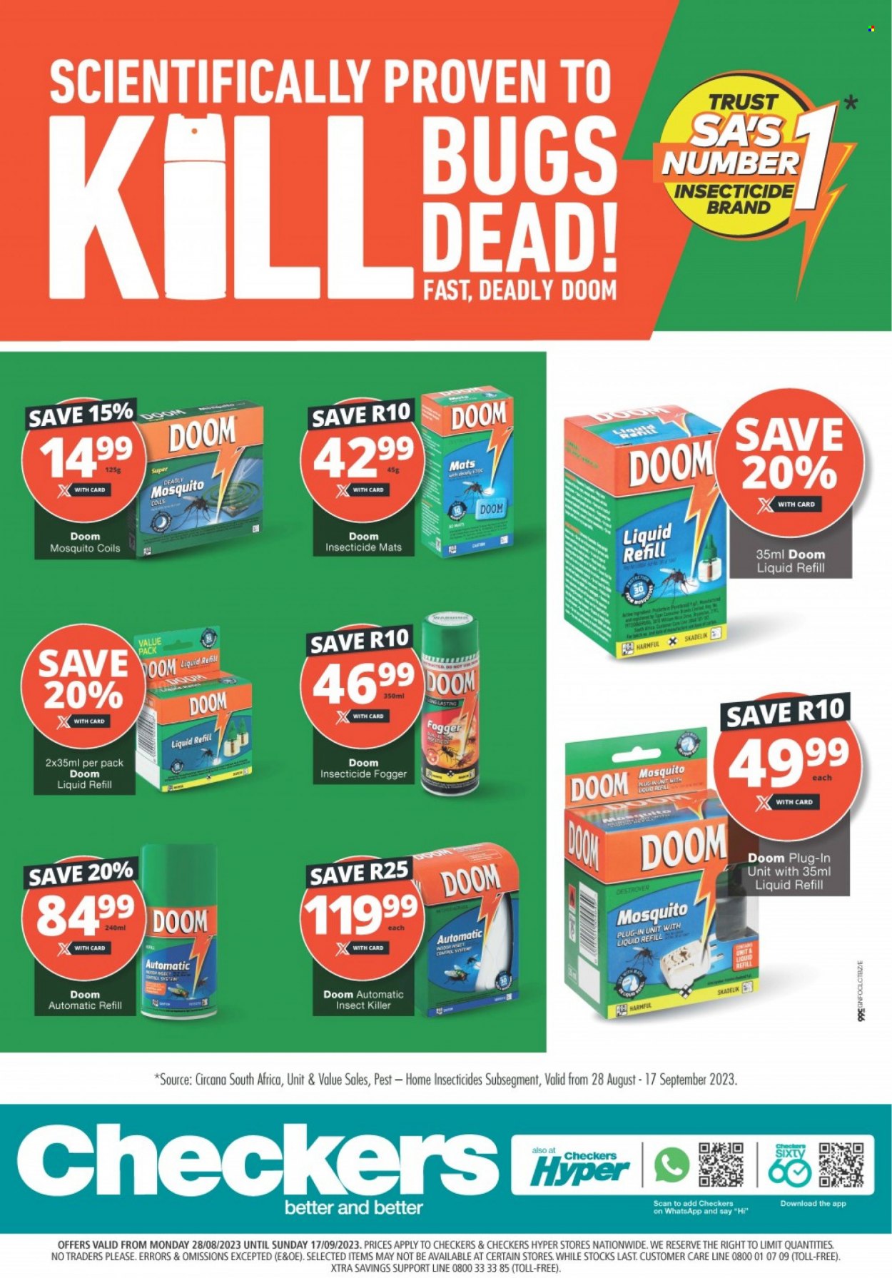 Checkers specials - 28/08/2023 - 17/09/2023. Page 1