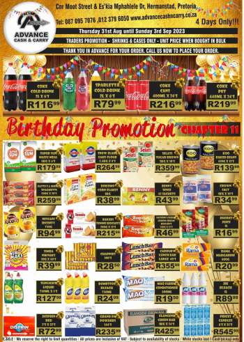 Advance Cash & Carry catalogue  - 31/08/2023 - 03/09/2023.