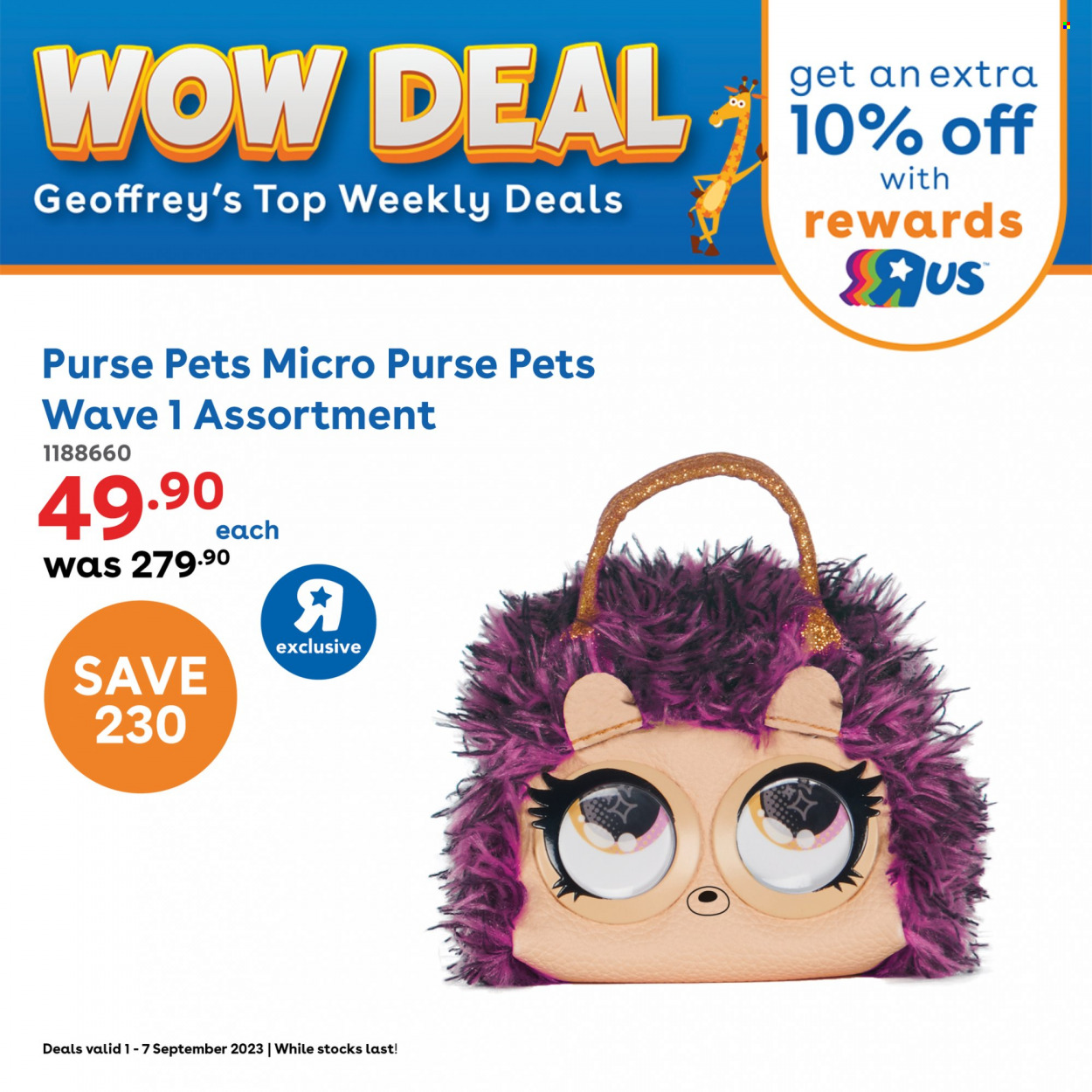 Toys R Us specials - 01/09/2023 - 07/09/2023. Page 1