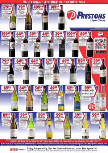 Prestons Liquor Stores catalogue  - 04/09/2023 - 01/10/2023.