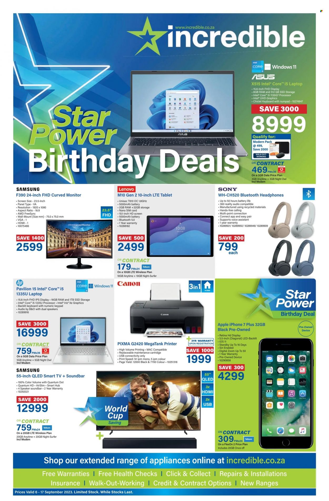 Incredible Connection specials - 06/09/2023 - 17/09/2023. Page 1