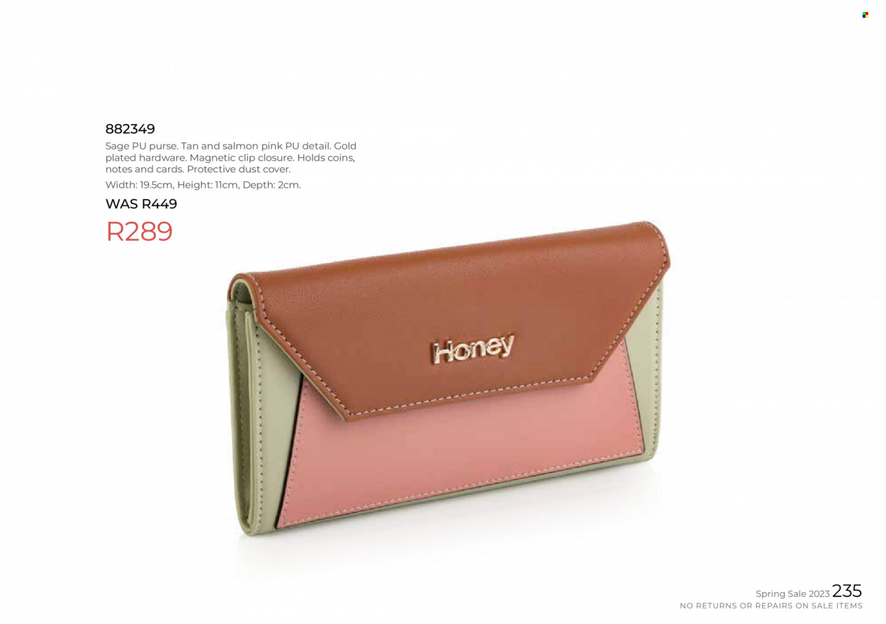Honey specials. Page 237