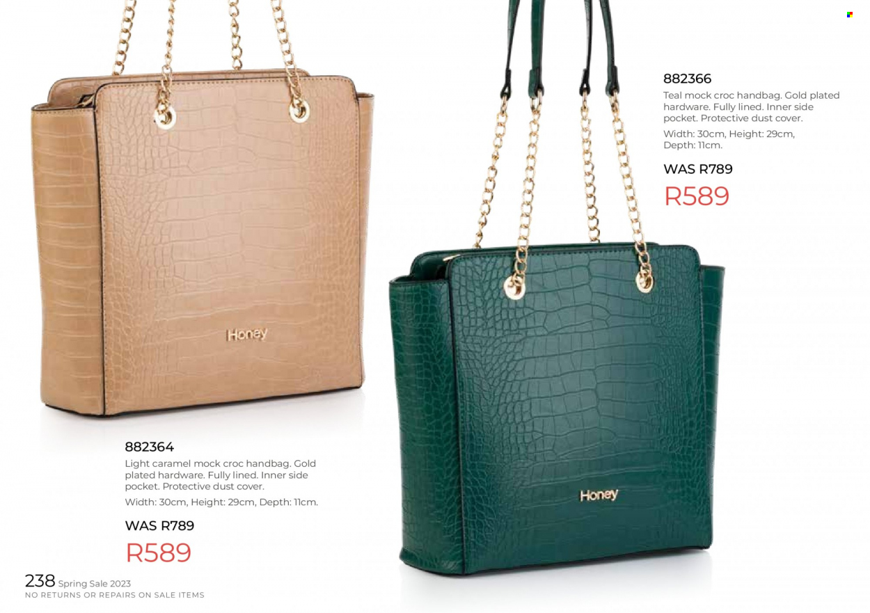 Honey specials. Page 240