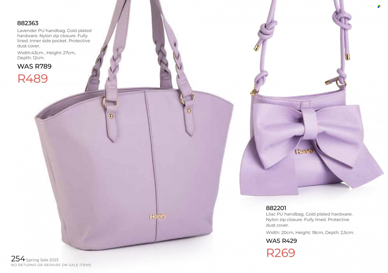 Honey specials. Page 256