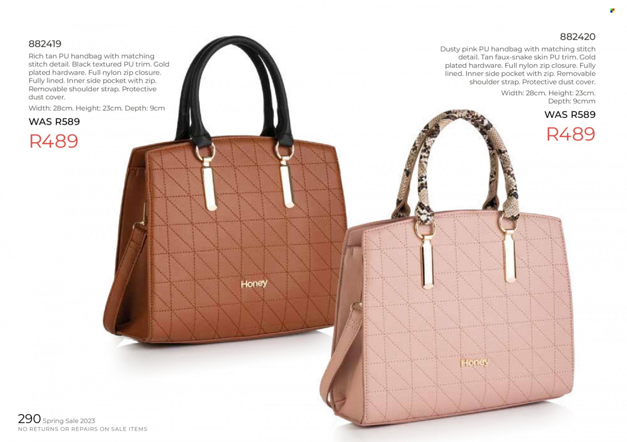 Honey specials. Page 292