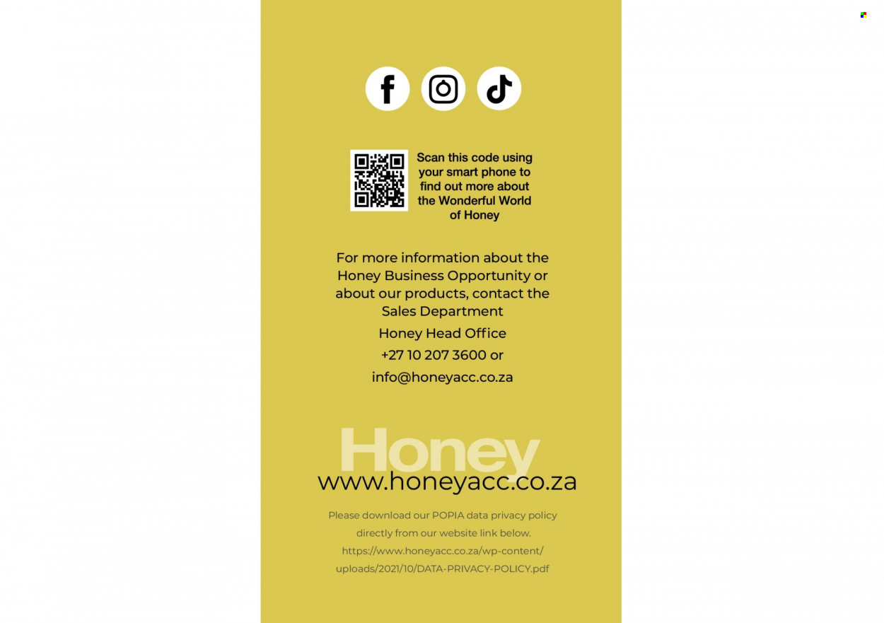 Honey specials. Page 336