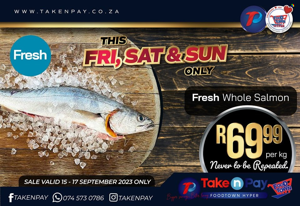 Take n Pay specials - 15/09/2023 - 17/09/2023. Page 1