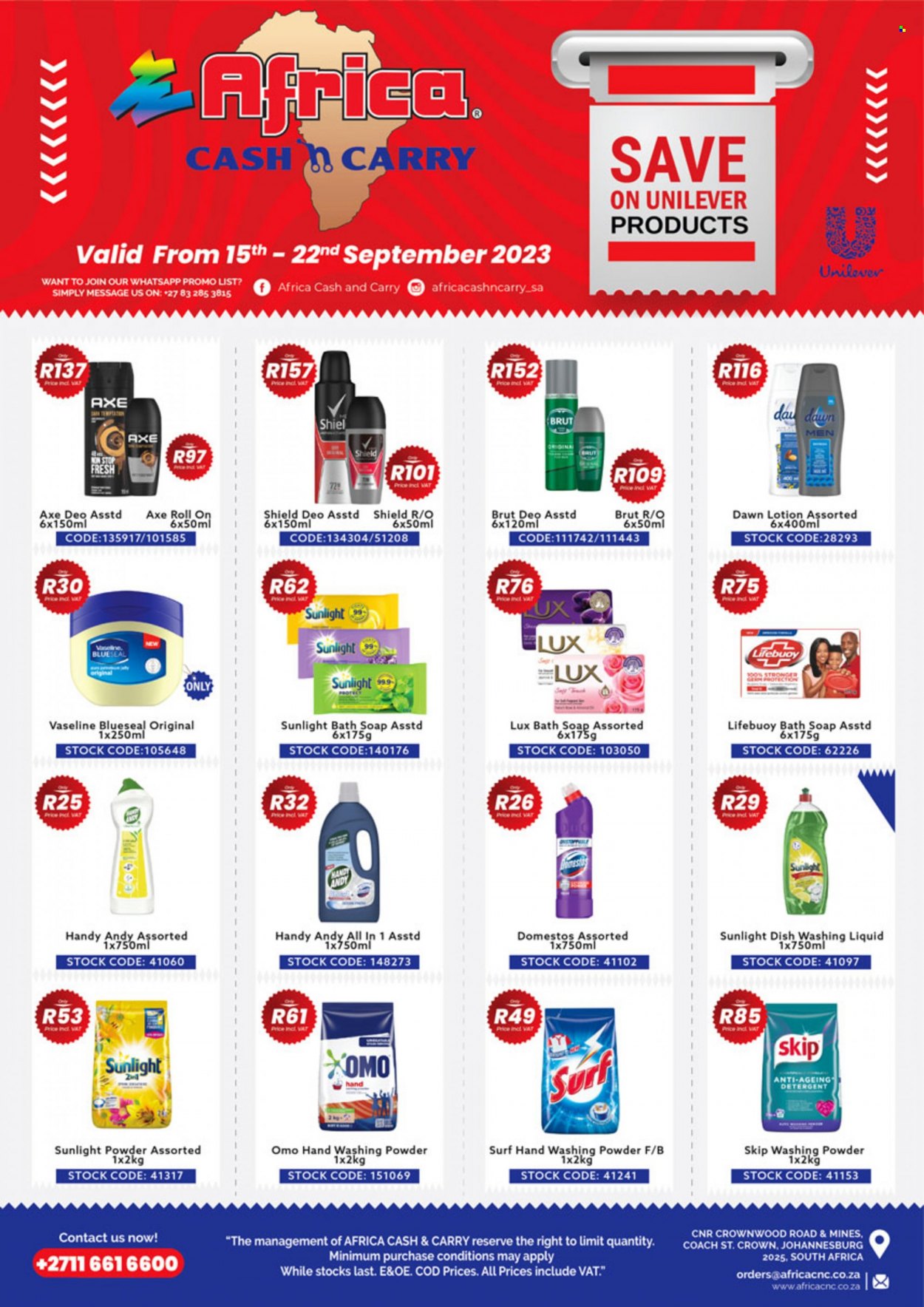 Africa Cash & Carry specials - 15/09/2023 - 22/09/2023. Page 1