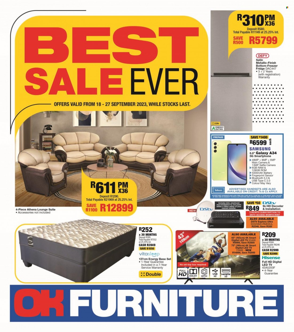 OK Furniture specials - 18/09/2023 - 27/09/2023. Page 1